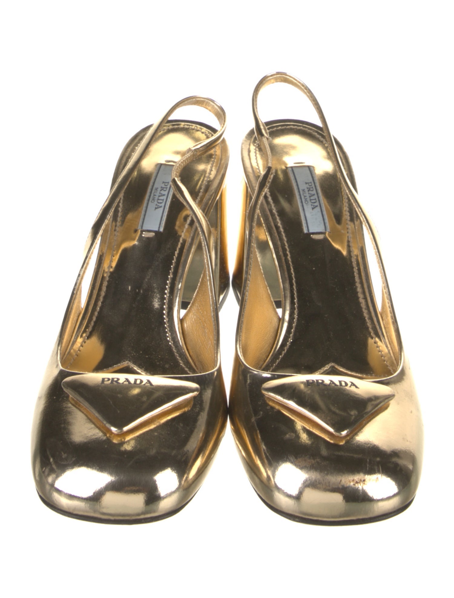 Prada Patent Leather Slingback Pumps